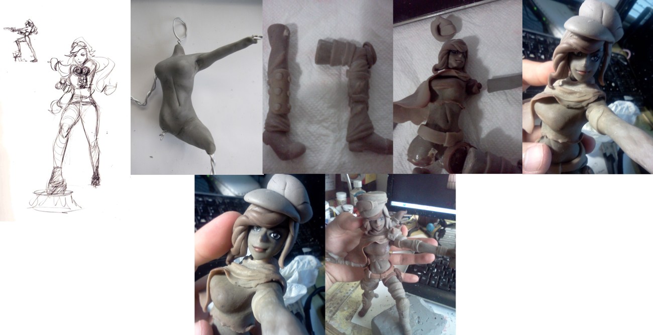 Work in progress pictures for Road Warrior Miss Fortune model by Hojin