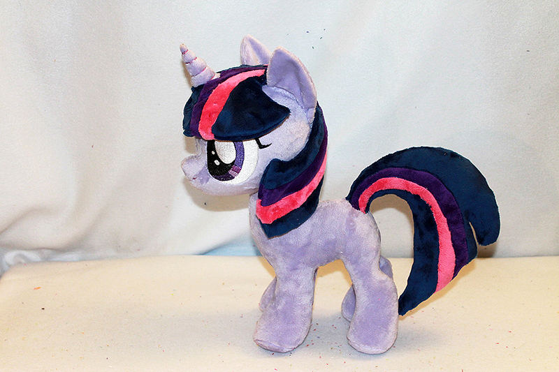 Filly Twilight Sparkle plushie (15" tall) wearing winter gear by KarasuNezumi