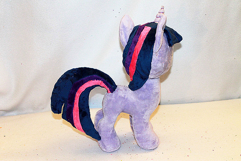 Filly Twilight Sparkle plushie (15" tall) wearing winter gear by KarasuNezumi