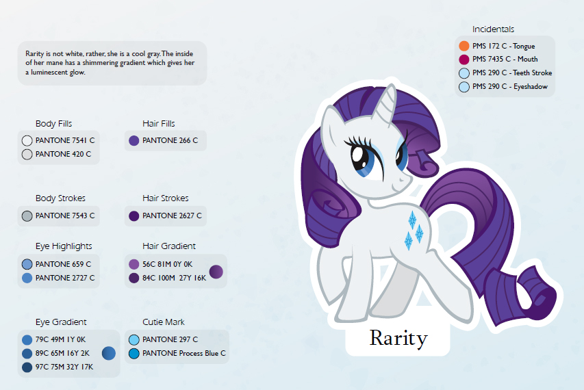 Rarity's colour scheme by kefkafloyd