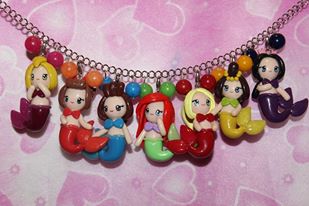 Ariel and Sisters Necklace (Little Mermaid)