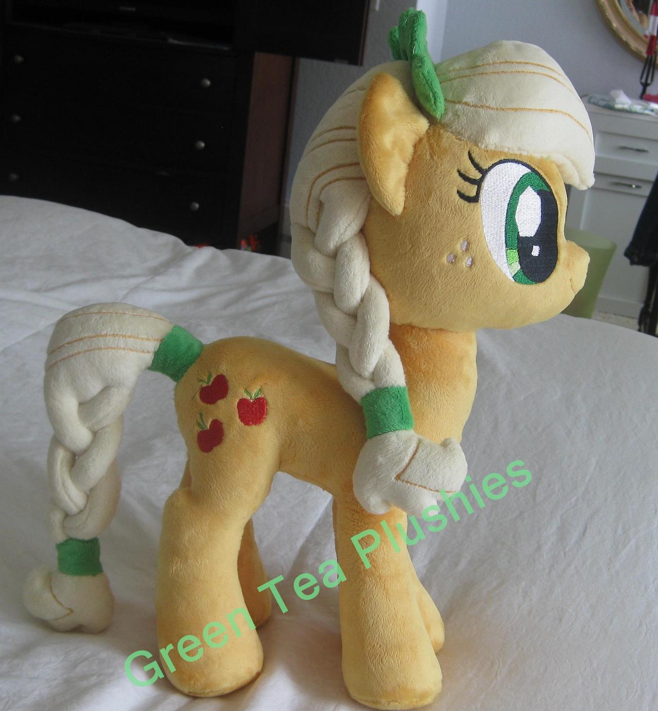 Pre-shipment pics for Crystal Pony Applejack by GreenTeaPlushies