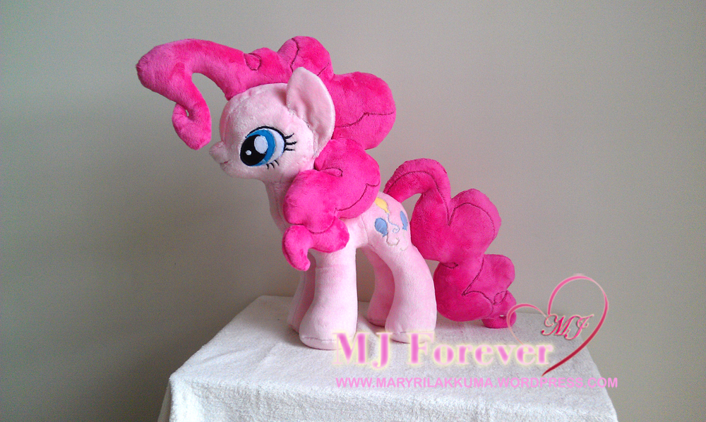 Pinkie Pie plushie by ME!!!!!  :D  (my second plushie)