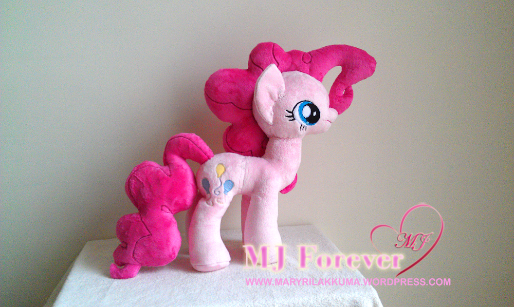 Pinkie Pie plushie by ME!!!!!  :D  (my second plushie)