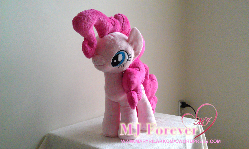 Pinkie Pie plushie by ME!!!!!  :D  (my second plushie)