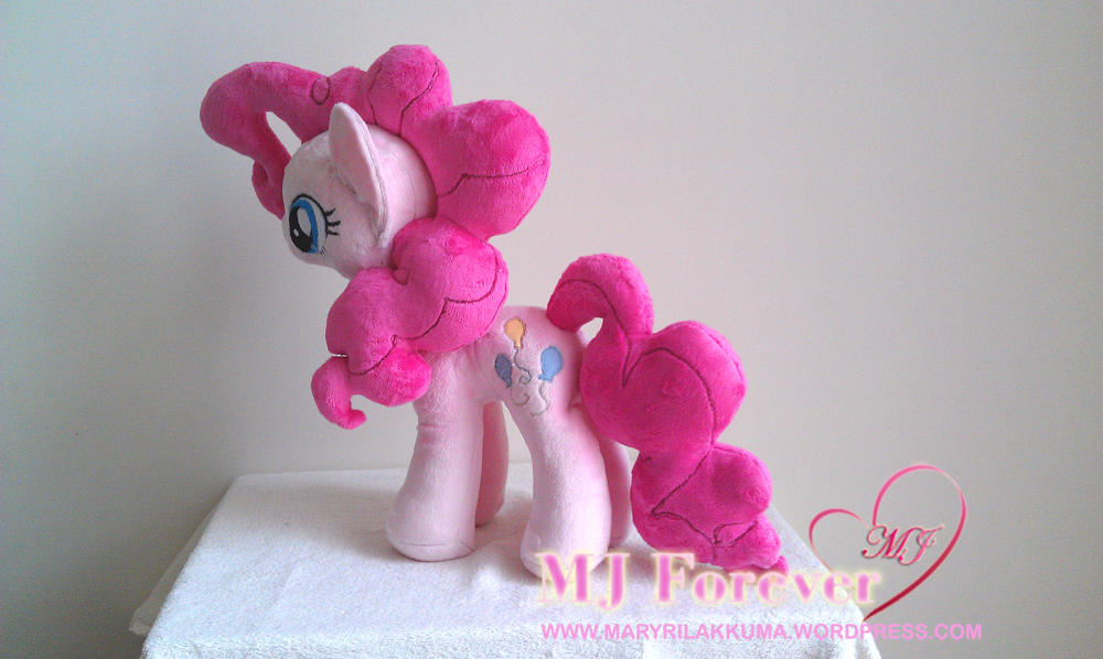 Pinkie Pie plushie by ME!!!!!  :D  (my second plushie)