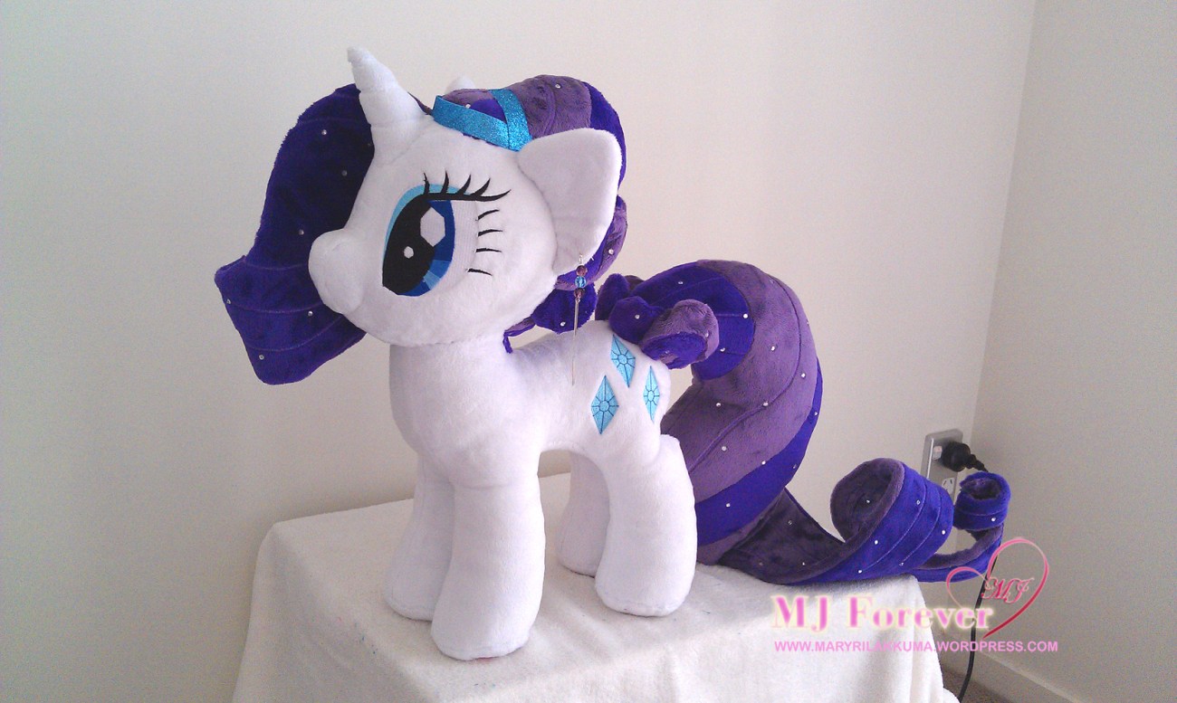 Crystal Pony Rarity plushie by Burzurk