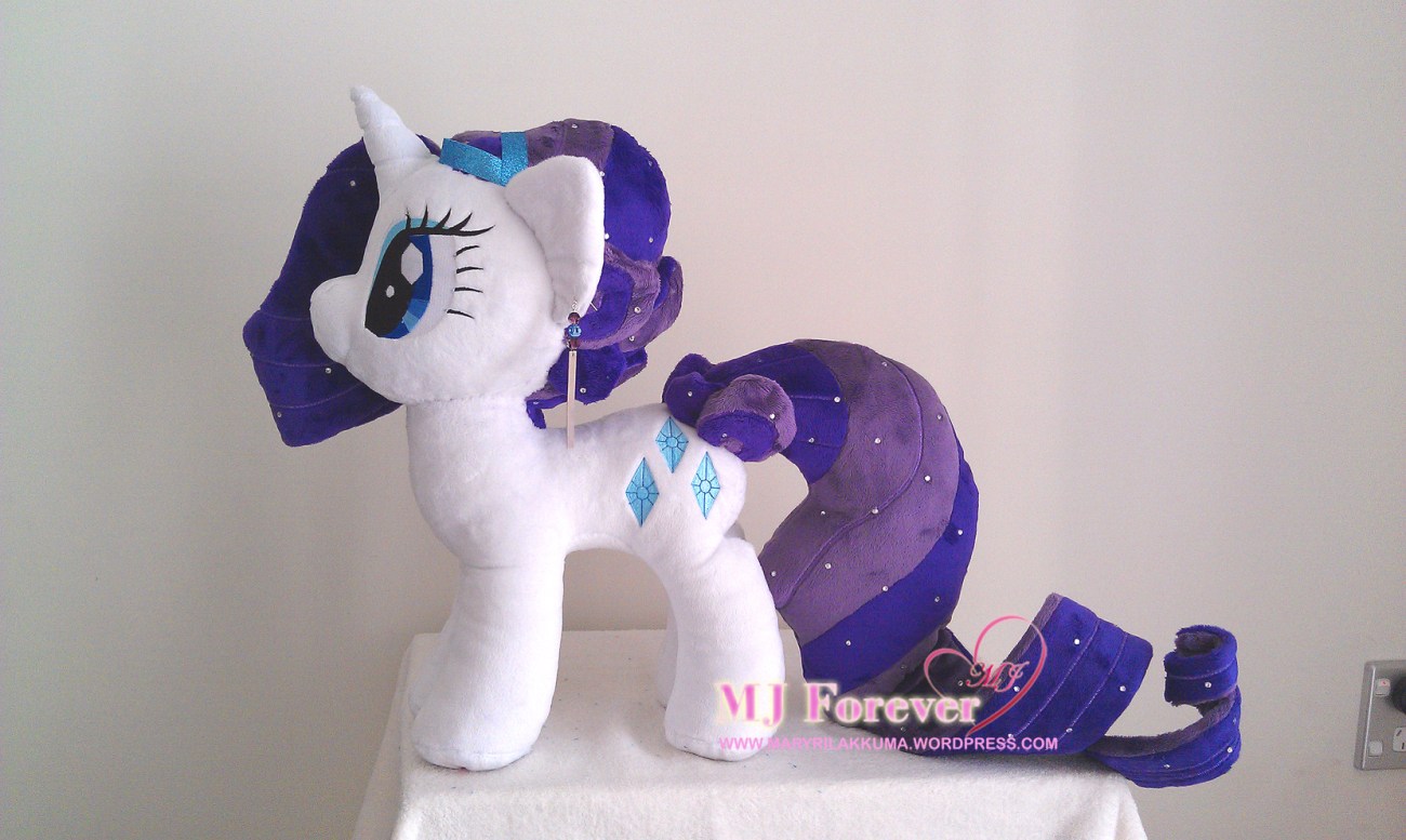 Crystal Pony Rarity plushie by Burzurk
