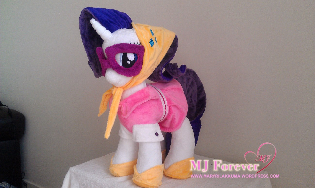 Camping Rarity plushie by agatrix