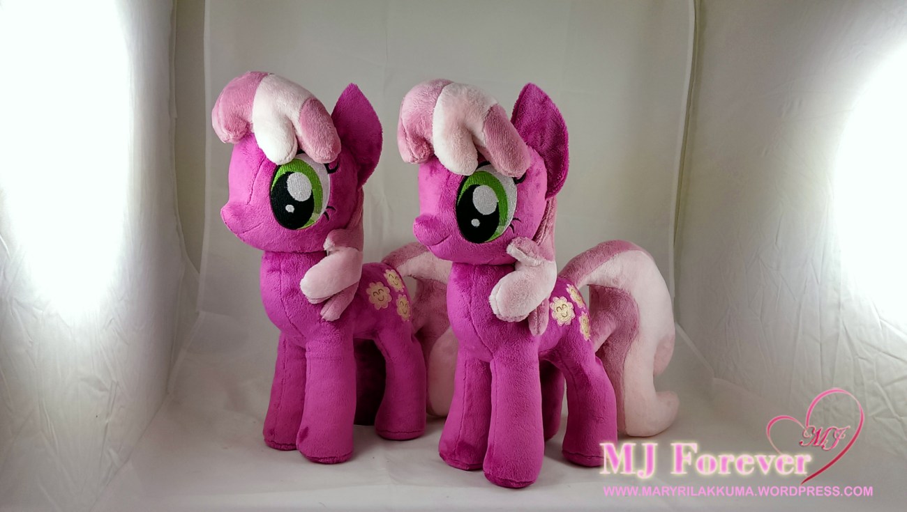 Cheerilee plushie x2 sewn by meeee!!!!!