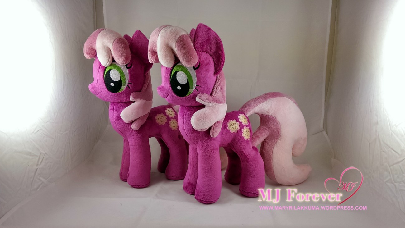 Cheerilee plushie x2 sewn by meeee!!!!!