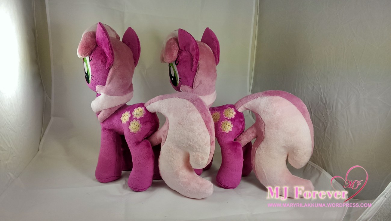 Cheerilee plushie x2 sewn by meeee!!!!!