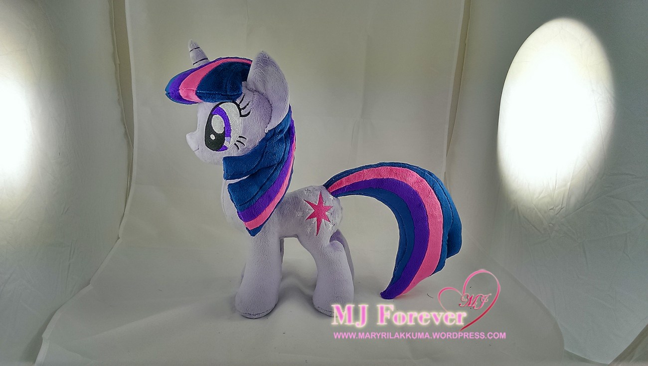 Princess Twilight Plushie (removable wings!) sewn by meeeee!!!!