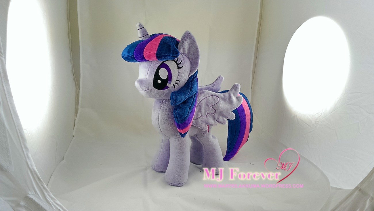 Princess Twilight Plushie (removable wings!) sewn by meeeee!!!!