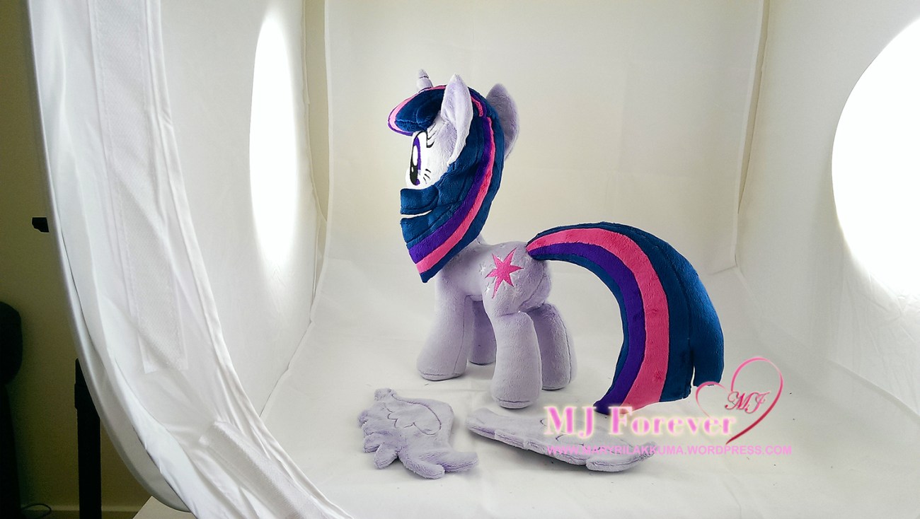 Princess Twilight Plushie (removable wings!) sewn by meeeee!!!!
