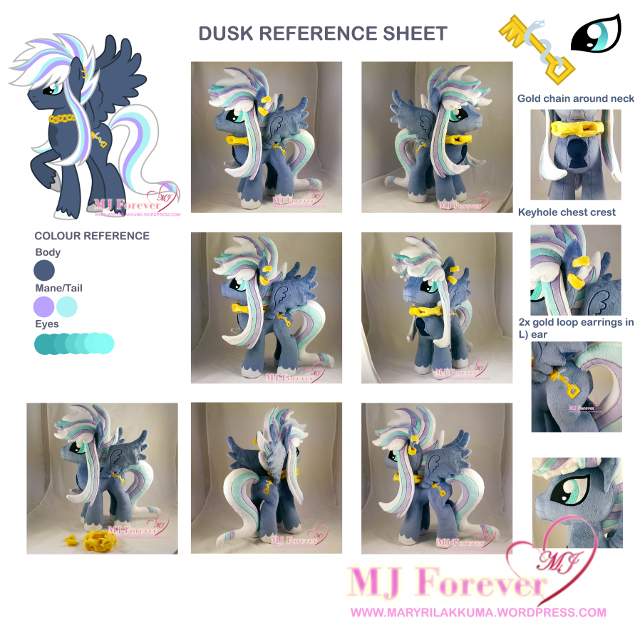 Dusk (my stallion OC) character reference sheet
