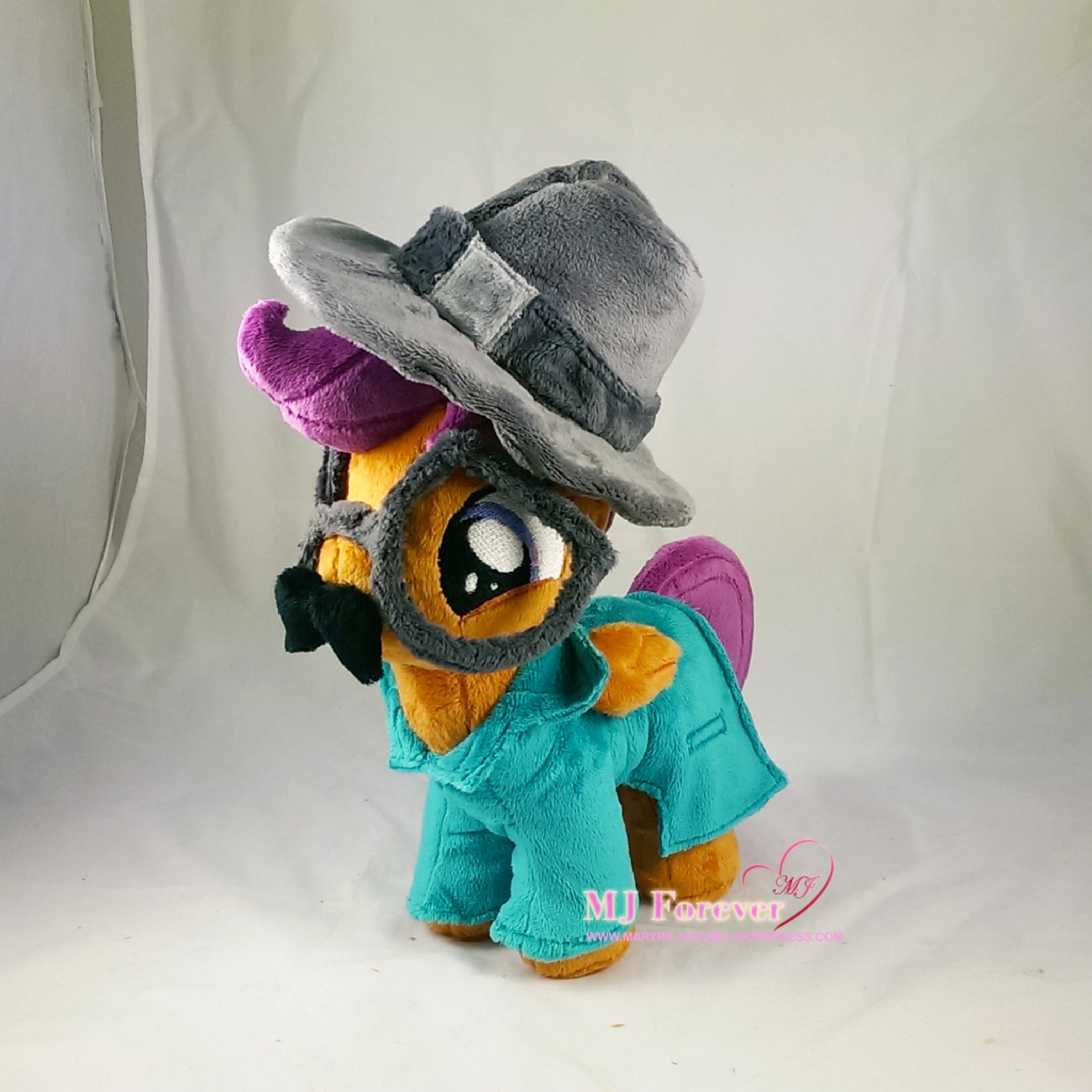 Scootaloo plushie in her disguise costume (removable) from the  Twilight Time episode by mee!!!!