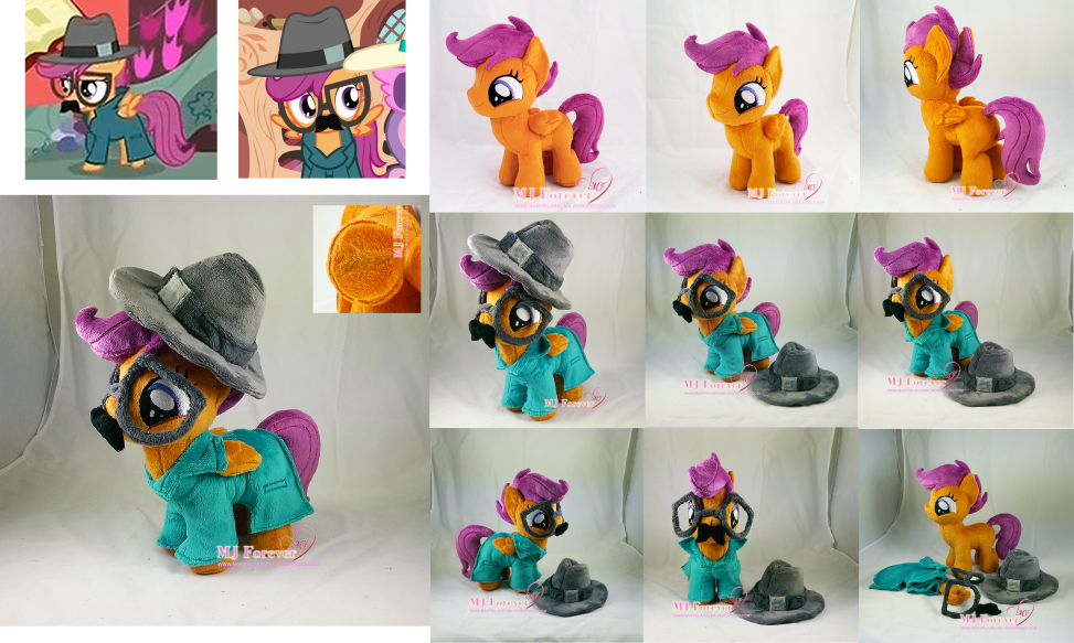 Scootaloo plushie in her disguise costume (removable) from the  Twilight Time episode by mee!!!!