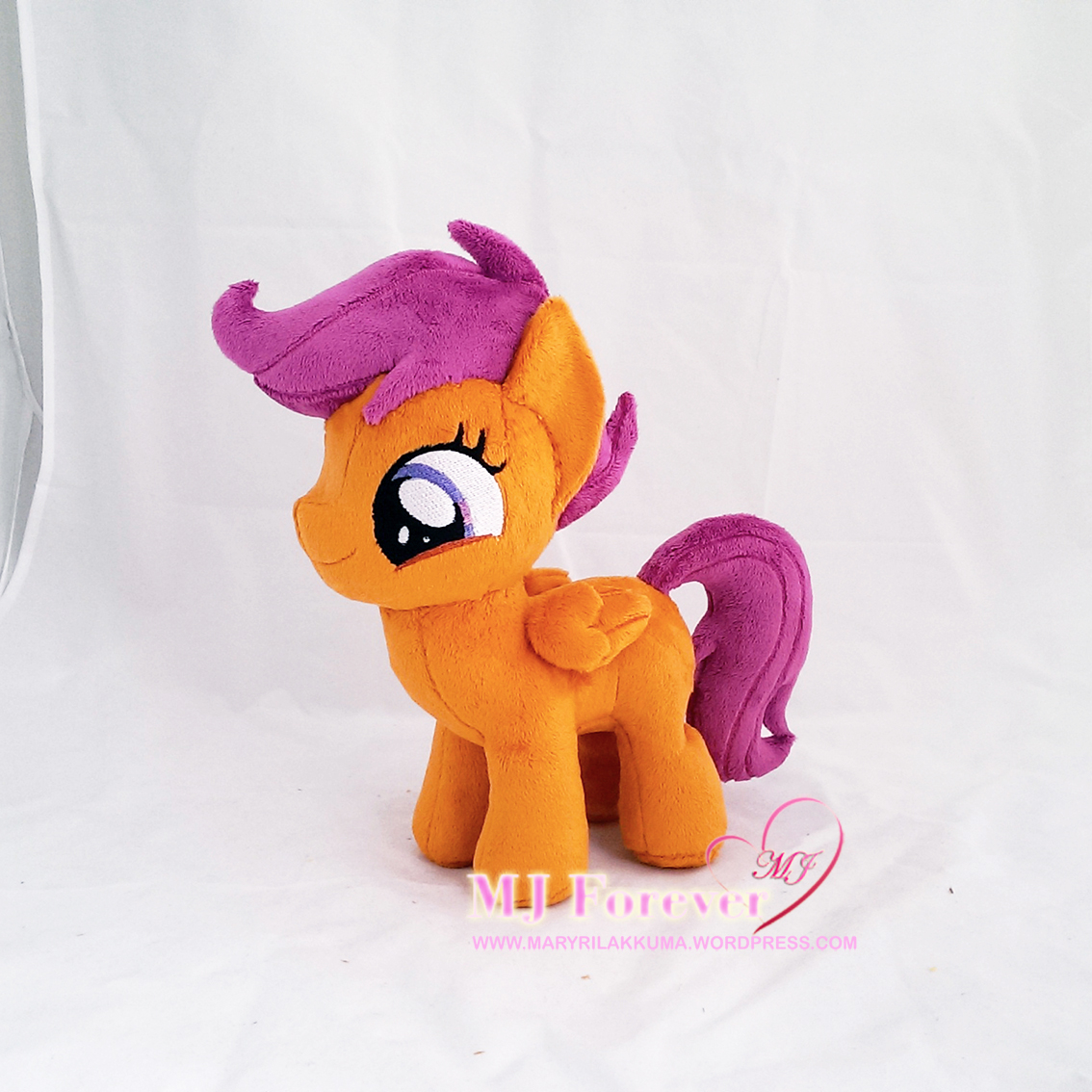 Scootaloo plushie in her disguise costume (removable) from the  Twilight Time episode by mee!!!!