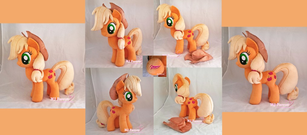 Applejack plushie sewn by meeee!!!!
