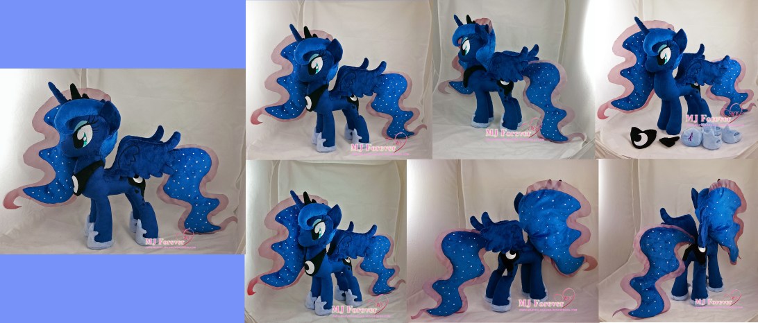 Princess Luna plushie sewn by meeeee!!!!!