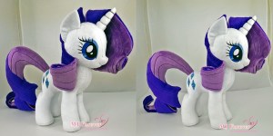 Rarity plushie sewn by meee!!!  Older plushie, made in 2013