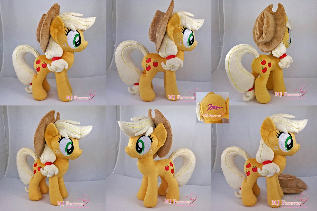 Applejack plushie sewn by meee!!!!