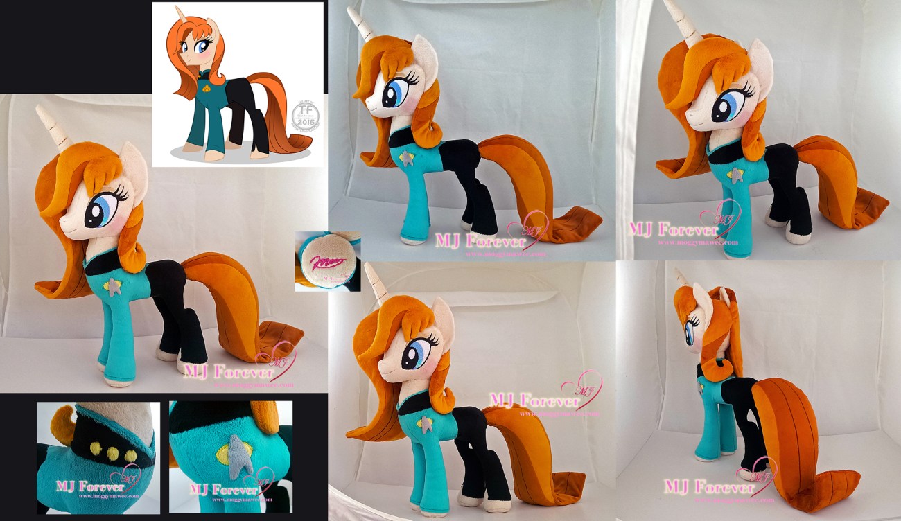 Beverly Crusher pony plushie commission sewn by meeee!!!!!!!!
